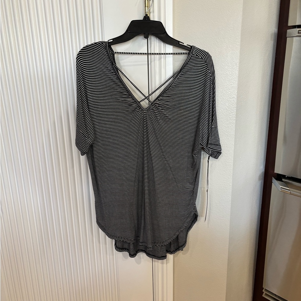 Black and White Striped Long Sleeve